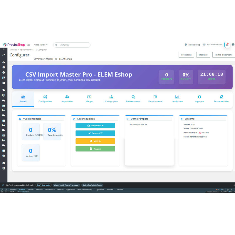 Modules Prestashop, WebPoint, online store, data import Modules Prestashop, WebPoint, online store, data import