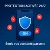  Applications Mobiles, contacts uniquement, protection vie