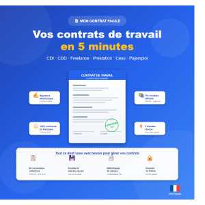 Générateur de contrats de travail en ligne (CDI, CDD, Freelance, Prestation, Cesu, Pajemploi)
