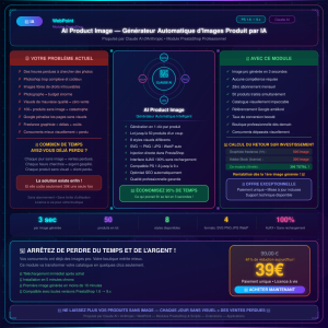 AI Product Image — Générateur Automatique d'Images Produit par Intelligence Artificielle Claude AI | Module PrestaShop 1.6 à 9.x