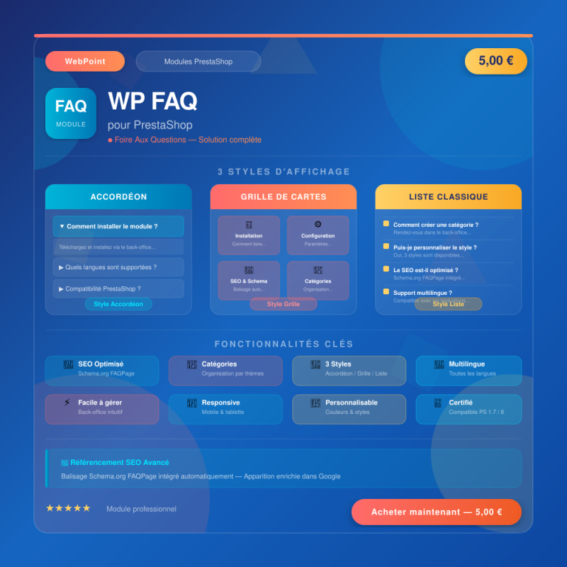 WP FAQ pour PrestaShop — WebPoint