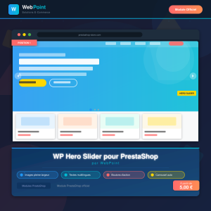 Carrousel pleine largeur page d'accueil PrestaShop