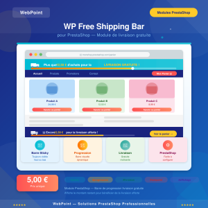 WP Free Shipping Bar for PrestaShop — WebPoint
