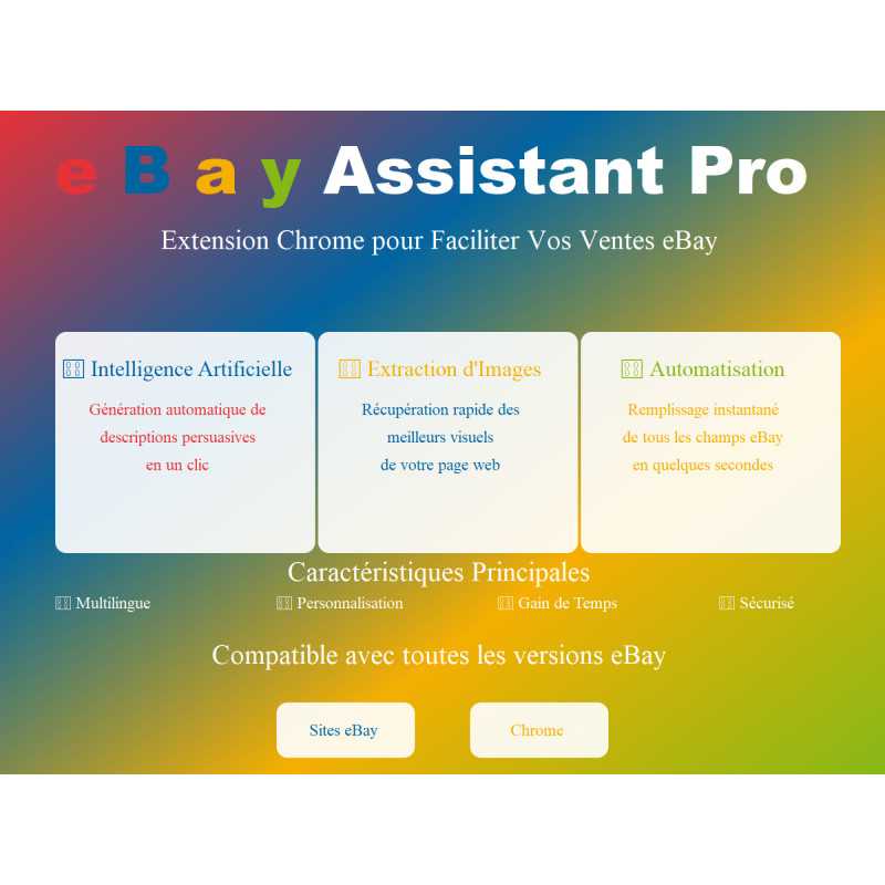 eBay Assistant Pro — Compagnon IA pour vos annonces eBay