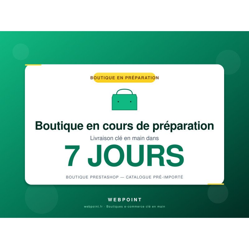 Boutique PrestaShop velleman clé en main — livrée sous 7 jours