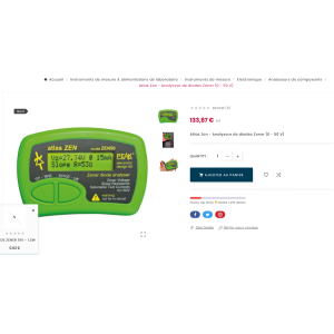 Zener diode analyzer, electronic, green, portable