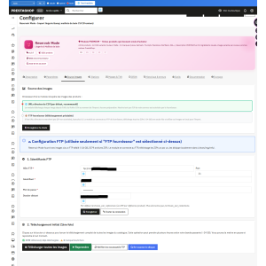 interfaz de configuración, módulo, PrestaShop, parámetros, imágenes