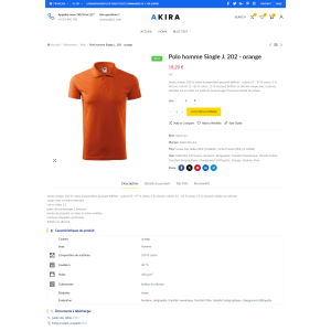 polo hombre naranja 100% algodón