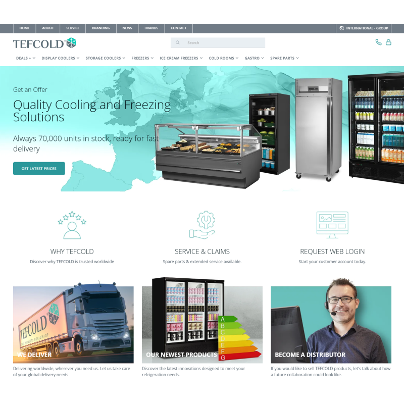 vitrine refrigerada, preta, comercial, armazenamento de alimentos