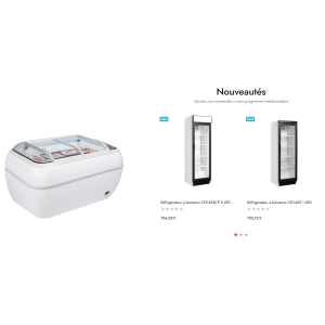 white freezer, glass, commercial use
