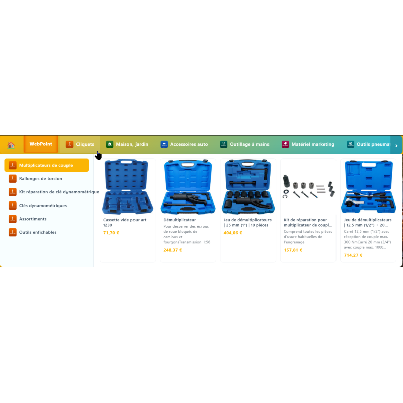 Blue toolbox, auto repair accessories, mechanism, 10 pieces