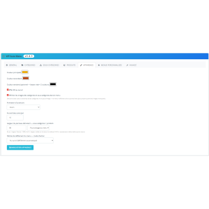 user interface, menu options, colors, settings, design