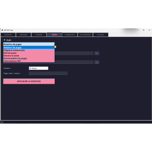 PDF tool, user interface, rotation tool