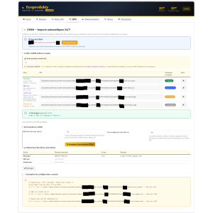 interface utilisateur, affichage des imports, outil de gestion, importation automatique, PrestaShop