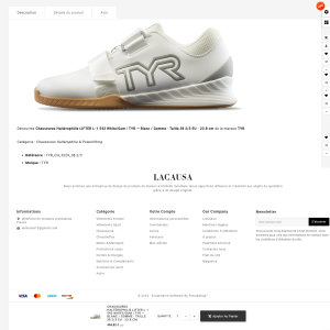 chaussures haltérophilie blanches gomme taille 38
