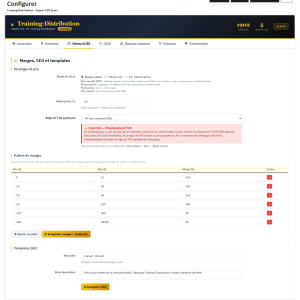 interfaz de usuario, ajustes, comercio electrónico, configuración, márgenes, SEO, plantillas
