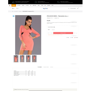 vestido curto, cor melancia, material elástico