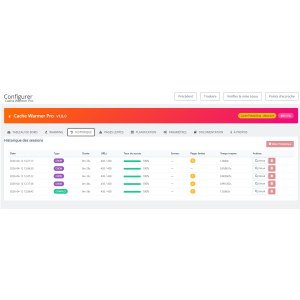 dashboard, history, statistics, sessions, PrestaShop