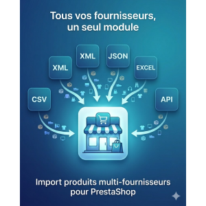 módulo de importação de produtos multi-fornecedores para PrestaShop