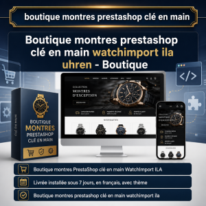 obchod prestashop hodinky na klíč watchimport ila uhren - visuel principal du produit - avec texte integre - Boutiques PrestaSho