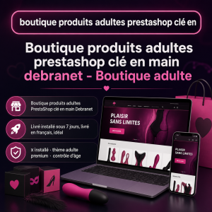 loja produtos adultos prestashop chave na mão debranet hungria - visuel principal du produit - avec texte integre - Boutiques Pr