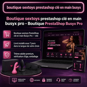 loja brinquedos eróticos prestashop chave na mão busyx pro - visuel principal du produit - avec texte integre - Boutiques Presta