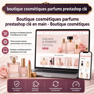 tienda cosméticos perfumes prestashop llave en mano - visuel principal du produit - avec texte integre - Boutiques PrestaShop cl