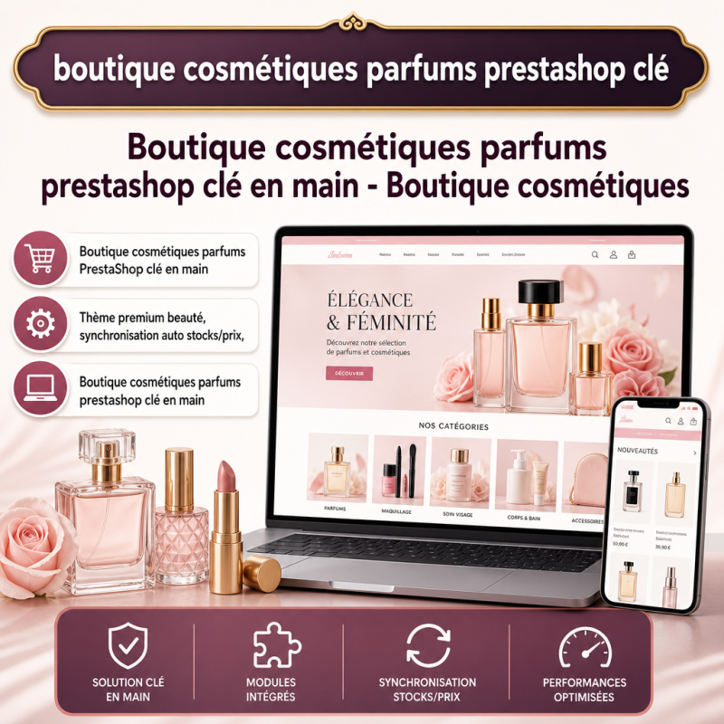 kosmetik parfüm prestashop schlüsselfertiger shop btswholesale - visuel principal du produit - avec texte integre - Boutiques Pr
