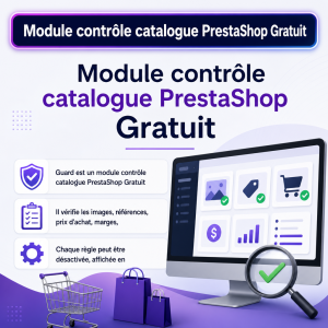 Module contrôle catalogue PrestaShop Gratuit - visuel principal du produit - avec texte integre - Modules PrestaShop gratuits