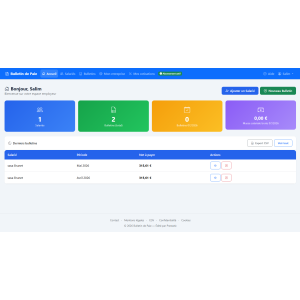 interface utilisateur, logiciel, gestion, paie, bulletins, compatible