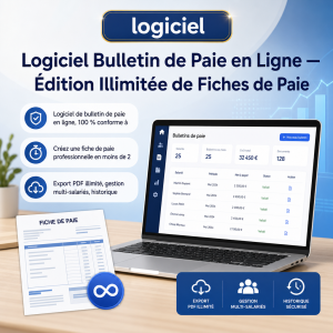 software - visuel detaille pour la fiche produit - avec texte integre - Services en ligne - Software de Recibo de Vencimento Onl