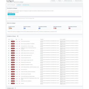 interfaccia utente, rapporto, audit catalogo, cruscotto