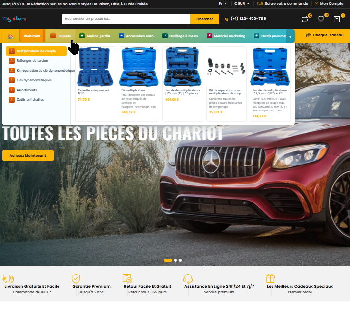 Auto Menu &mdash; Mega-menu automatique PrestaShop