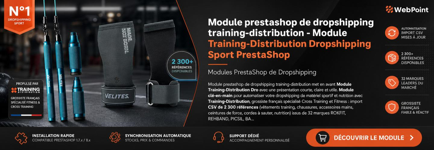 Module prestashop de dropshipping training-distribution - Module Training-Distribution Dropshipping Sport PrestaShop